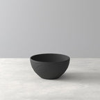 Villeroy & Boch Manufacture Rock 4-Piece Place Setting, Dinner Plate, Salad Plate, Rice Bowl, Pasta Bowl, Premium Porcelain, Made in Germany, Matte Black
