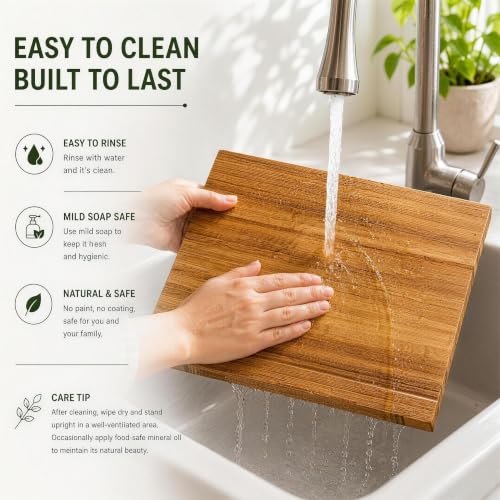 Book Cutting Board Set of 3 with Stand, Decorative Wooden Cutting Boards - view 5