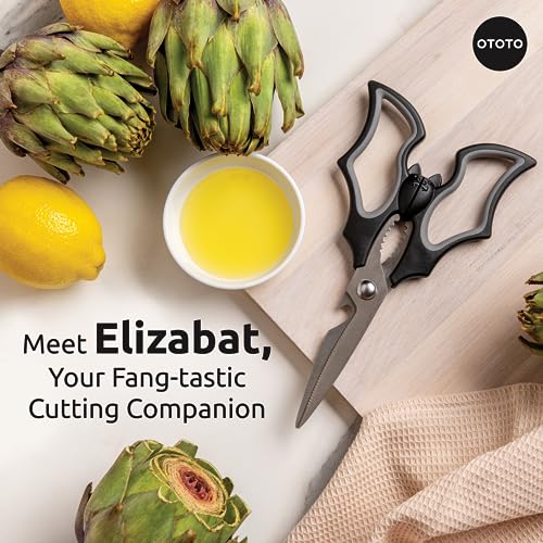 Original Elizabat Kitchen Scissors - Halloween Goth Cute Bat Kitchen Shears, Bat Scissors, Gothic Scissors Utensils - Spooky Bats Halloween Gifts, Cute Gadgets, Kitchen Gadgets - view 2