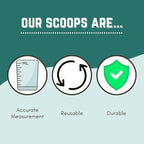 4 Teaspoon (20 mL) Long Handle Scoop for Measuring Coffee, Pet Food, Grains, Protein, Spices and Other Dry Goods (Pack of 25)