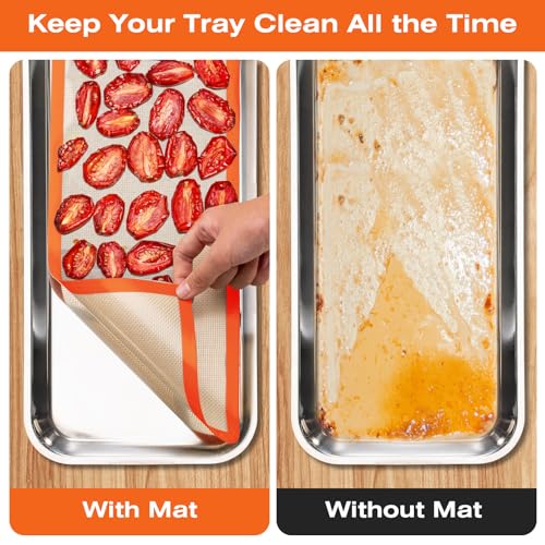 5 pcs Silicone Baking Mats For Harvest Right Freeze Dryer Medium Size Trays (Orange, M - Medium) - view 2