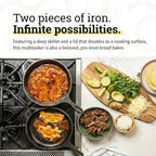 Cast Iron Combo Cooker, 3.2 Quart Deep Pot & 10.25 Inch Skillet Lid - view 3