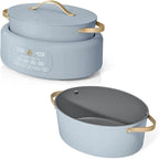 Beautiful 10-in-1 6Qt Electric Multi-Cooker with 7 Presets,Oven-Safe Pot & Lid,Sauté,Steam,Slow Cook,Slow Cooker,Simmer, Rice & Mor, Touch Display,Dishwasher Safe,Serves Up to 7(Cornflower Blue)