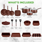 Kitchenware Pots & Pans Set – High-qualified Basic Kitchen Cookware Set, Non-Stick (20-Piece Set) - view 5