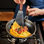 Hybrid Nonstick 14-Piece Cookware Set, 8", 10", and 12" Pans with Lids, 2, 3, and 8Qt Pots with Lids, and 2 Silicone Trivets, Stay-Cool Handles, Dishwasher and Oven-Safe, Induction Ready - view 4