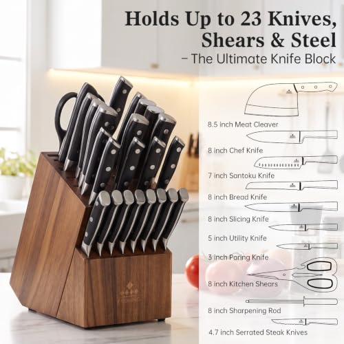 Knife Block without Knives, 25 Slots Large Knife Holder - view 4