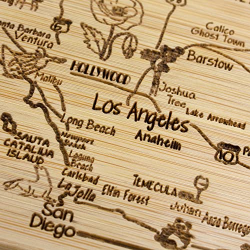 A Slice of Life California Engraved Map Cutting Board - view 3