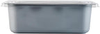 Restaurantware-RW Base 5 Quarts Ice Cream Containers, 25 Rectangle Disposable Containers - Durable, With Clear Lid, Black Plastic Box, For Ice Creams, For Cafes