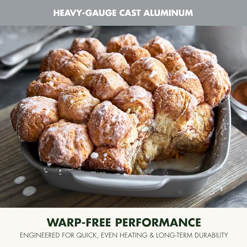 Premiere Ovenware Healthy Ceramic Nonstick 4 Piece Bakeware Set, PFAS-Free, Rectangular, Square, Quarter, Half Sheet Baking Pans, Warp-Free, Oven Safe to 600F, Dishwasher Safe, Gray - view 3