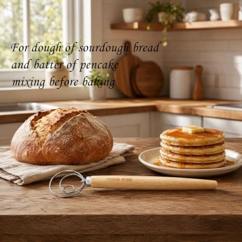 2 Pack Danish Dough Whisk Hook Sourdough Bread Baking Supplies Starter Kit - view 4