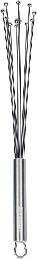 Restaurantware-German Standard 12.6 Inch Ball Whisks, 6 Dishwashable Kitchen Whisks - Ergonomic Handle, Durable, Stainless Steel Manual Egg Beater, Suitable For Whisking, Stirring, Mixing, Beating