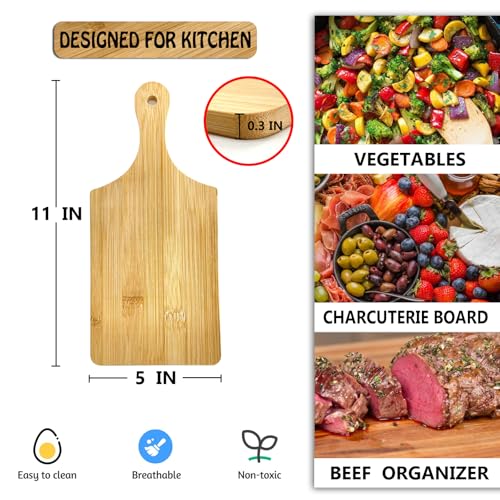 24 Pack Wooden Cheese Cutting Boards,Mini Charcuterie Board Set for Laser Engraving Blanks,Small Charcuterie Boards with Handle,Bulk Wood Cutting Board - view 2