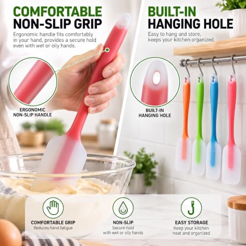 Silicone Spatula Set of 4, Heat Resistant, Food Grade - view 7