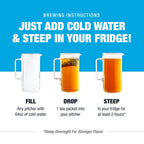 Tiesta Tea - Passion Berry Jolt Cold Brew, Loose Leaf, Raspberry Passion Fruit Black Tea, High Caffeinated, Cold Brew Packets, Makes 64 oz Pitcher Per Bag (Pack of 10)