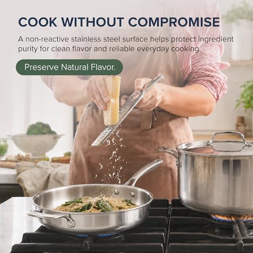 Pro-Smart 9-Piece, 3.1mm Tri-Ply Clad Stainless Steel Cookware Set - view 4