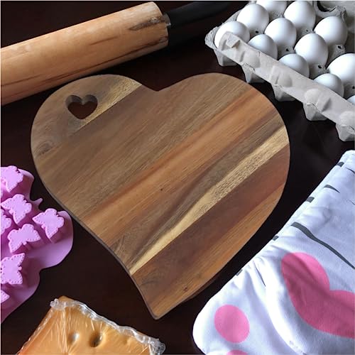 Heart Shaped Charcuterie Board - Heart Charcuterie Board Chautierre Board Brisket Cutting Board Charcuterie Meat And Cheese Platter Unique Cheese Board Wooden Cutting Board Cool Cutting (Acacia Wood) - view 2