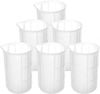 Gartful 300ml Large Silicone Measuring Cups, 10OZ Reusable Squeeze and Pour Resin Cups for Epoxy, Casting Molds, Slime, Craft Art Projects, Cup Making, Waxing, 6 Packs