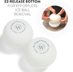 2 Pcs Silicone Golf Ball Ice Mold - 2.5” Ice Ball Maker Mold Ideal for Cocktails, Bourbon, Brandy - Perfect Ice Ball Mold Golf Gifts For Men