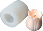 Silicone Candle Mold, 3D Handmade Soap Mould,Tulip Flower Shape Mold,Fondant Chocolate Baking Molds,Polymer Clay Casting Mold for Candle Making Home Decoration