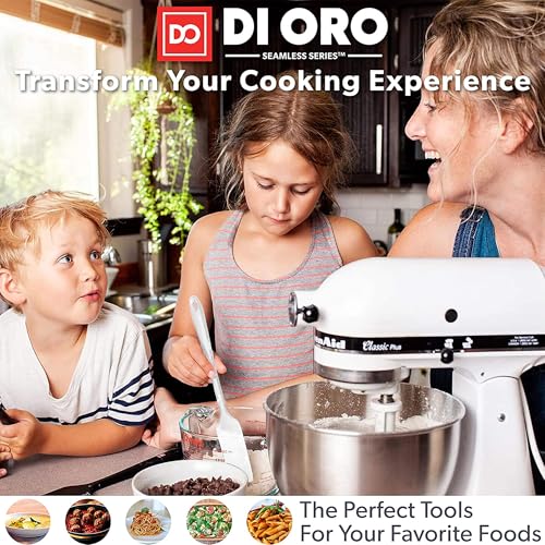 DI ORO Silicone Spatula Set - 600F Heat Resistant, 5-Pc Stone - view 6