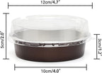 Beasea Mini Pie Pans 20 Pack Disposable Pie Tins Aluminum Pie Pan with Lids, 4 Inch Round Oven Baking Mini Cake Pan 8 Oz Foil Pan for Pie Tart Quiche