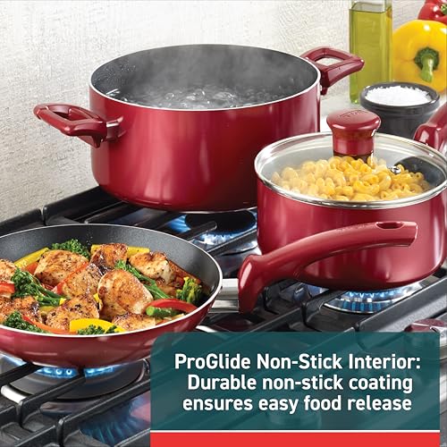 Essence, 20 Piece Non-Stick pots and pans Cookware Set, Red - view 2