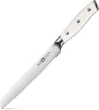 Klaus Meyer Stahl High Carbon Exclusive German Steel 6 inch Utility Serrated Knife (White)