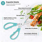 3-Color Stainless Steel Dishwasher Safe Kitchen Shears Food Scissors - view 2