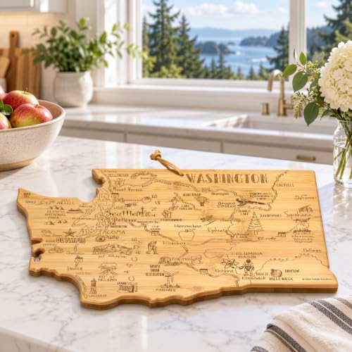 Destination Washington State Shaped Cutting Board - view 6