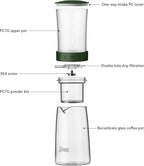 Bincoo Drip Cold Brew Coffee Maker,450ml High Borosilicate Glass Ice Drip Coffee Brewer,Adjustable Dual-Outlet Drip Speed, Constant Pressure Brewing