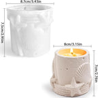 Ocean Sea Shell Starfish Storage Jars Epoxy Resin Molds Silicone Molds for Crafts Summer Marine Storage Jar Organizer Resin Mold Cylindrical Jewelry Candle Jars Containers Silicone Mold Home Decor