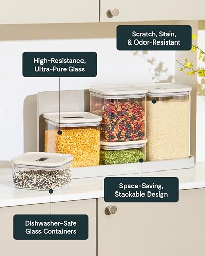 2.5 qt Glass Airtight Food Storage Containers with Lids - view 4