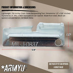 ARMYU P-38 Metal Can Openers Steel Army Style P38 Mil-J-0837 Compact Travel Size, Silver (500 Pack) - view 2