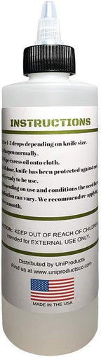 Premium Knife Blade Oil & Honing Oil - 8 Oz - Custom Formulated Food Safe Oil Protects Carbon Steel Knives & Sharpening Stone Ready…
