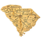 Destination South Carolina State Shaped Cutting Board