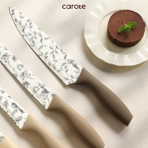 Kitchen Knife Set, 6 Floral Knives with 6 Blade Guards, 12-Piece - view 6