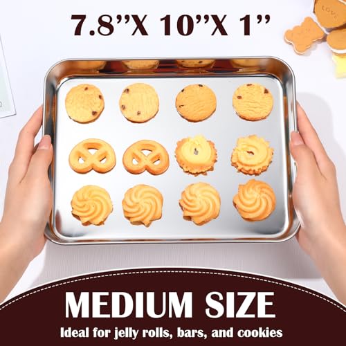 24 Pcs Metal Baking Sheet Pans for Oven, 10 x 8 x 1 Inch - view 3