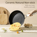 11 Inch Nonstick Frying pan, Grey Large Cooking Pan Titanium Skillet - view 5