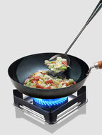 ZhenSanHuan Chinese Traditional HandMade Iron Spatula & Ladle Wok Tool Set,Long wok utensils (Ladle and Spatula Set)