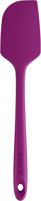 U-Taste 11.38" Silicone Baking Spatula: 480ºF Heat Resistant Food Grade Flexible Rubber Kitchen Bowl Scraper, Seamless Pastry Spreader for Mixing Stirring Scraping in Nonstick Cookware (Purple)