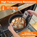 Sourdough Silicone Bread Sling - Non-Stick & Easy Clean Silicone Bread Mat for Dutch Oven. Reusable With Extra Long Handles Silicone Bread baking Supplies tools accessories (Gray 2) - view 4
