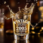 21st Birthday Gifts for Him,2005 Shot Glasses with Wooden Box - view 5