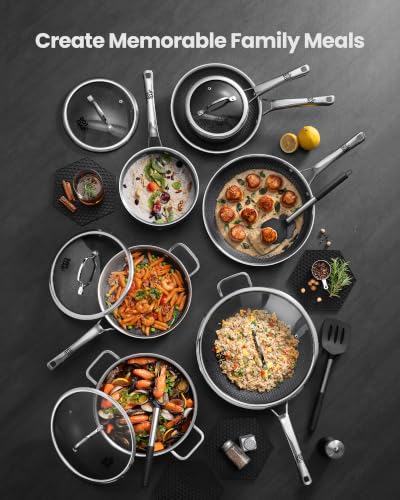 11-Piece Hybrid Stainless Steel Cookware Set, Non Stick Pots and Pans - view 2