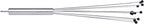 Restaurantware-German Standard 12.6 Inch Ball Whisk, 24 Kitchen Whisks With Silicone Balls - Ergonomic Handle, Dishwashable, Stainless Steel Manual Egg Beater, Durable, For Whisking, Stirring, Mixing