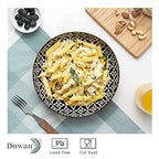 8.5" Vibrant Pasta, Salad & Soup Serving Bowls Set of 4, 35oz Embossed Large Porcelain Ceramic, Microwave & Dishwasher Safe, Bonita Design Perfect for Daily Dining, Family Gatherings, Party - view 5