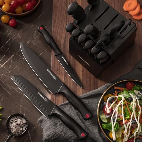 Knife Set for Kitchen with Block and Sharpener 15pcs German - view 6