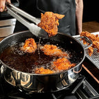 Hybrid Nonstick 18-Piece Cookware Set, 2, 3, and 8Qt Pots with Lids, 2 Silicone Trivets, 8", 10", and 12" Pans with Lids, 7Qt Chicken Fryer with Lid, and 14" Wok with Lid, Stay-Cool Handles - view 4