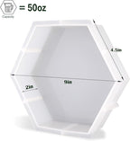 Large Silicone Molds for Resin, Actvty Hexagon Resin Molds, 9 Inch Upgraded Hexagon Silicone Molds for Flowers Preservation, Epoxy Molds for Resin Casting DIY Wedding Home Decors