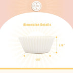 qiqee 600pcs White Cupcake Liners Muffin Linner No Smell, Food Grade Baking Cups（Standard Size）