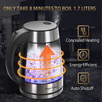 1.7L Electric Tea Kettle, Glass Hot Water Boiler for Tea - view 4
